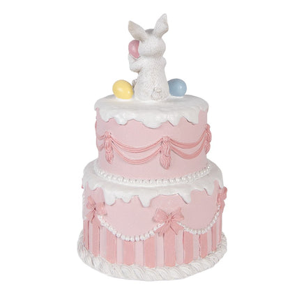 Decoration Figurine Cake Ø 18x28 cm White Plastic