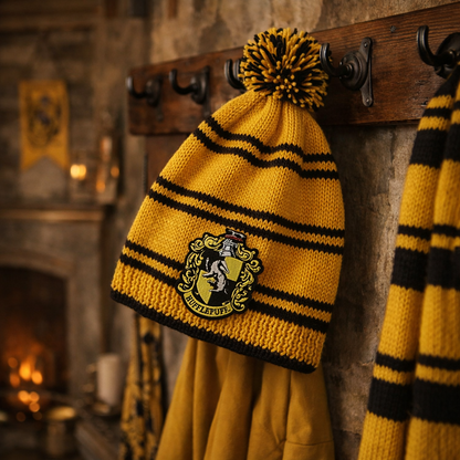Harry Potter - Bobble Hat Knitting Kit - Hufflepuff