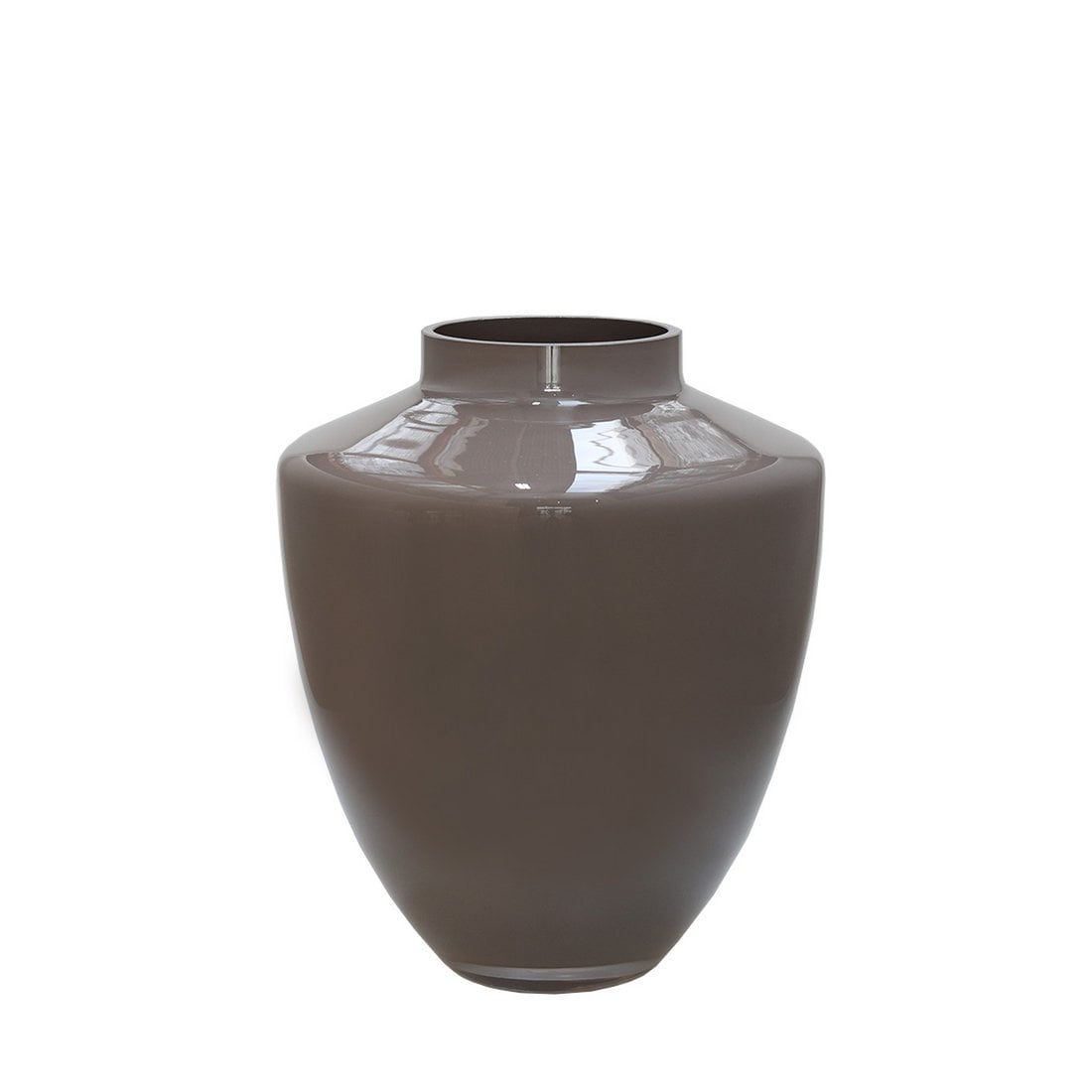 Vaas glas bruin Ø28 x H36 cm