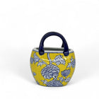Yellow Porcelain Bag vase