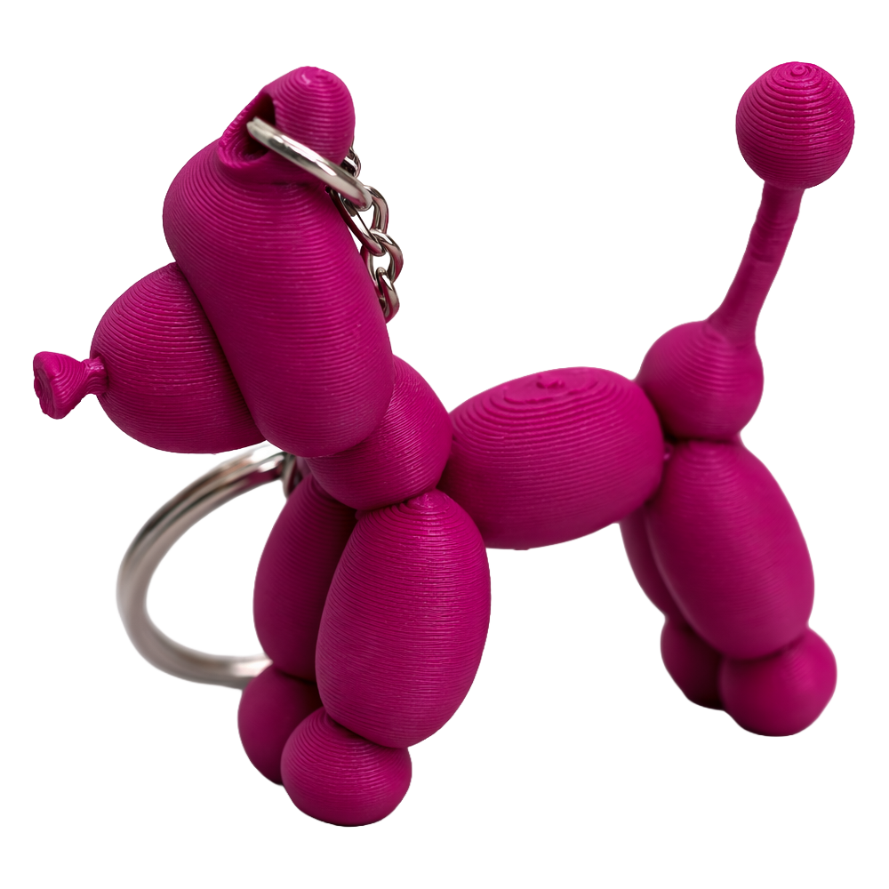 Poedel ballon hond sleutelhanger PLA