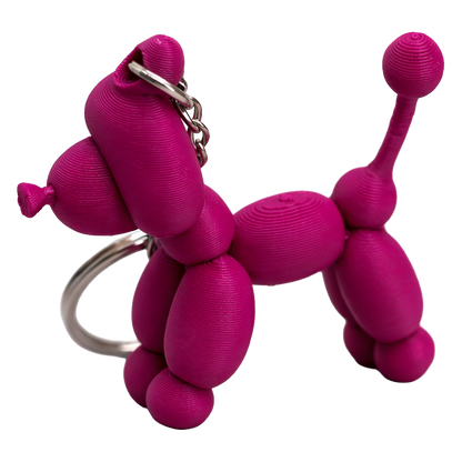 Poedel ballon hond sleutelhanger PLA