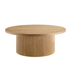 Salontafel Ø 85 cm ash fineer massief hout