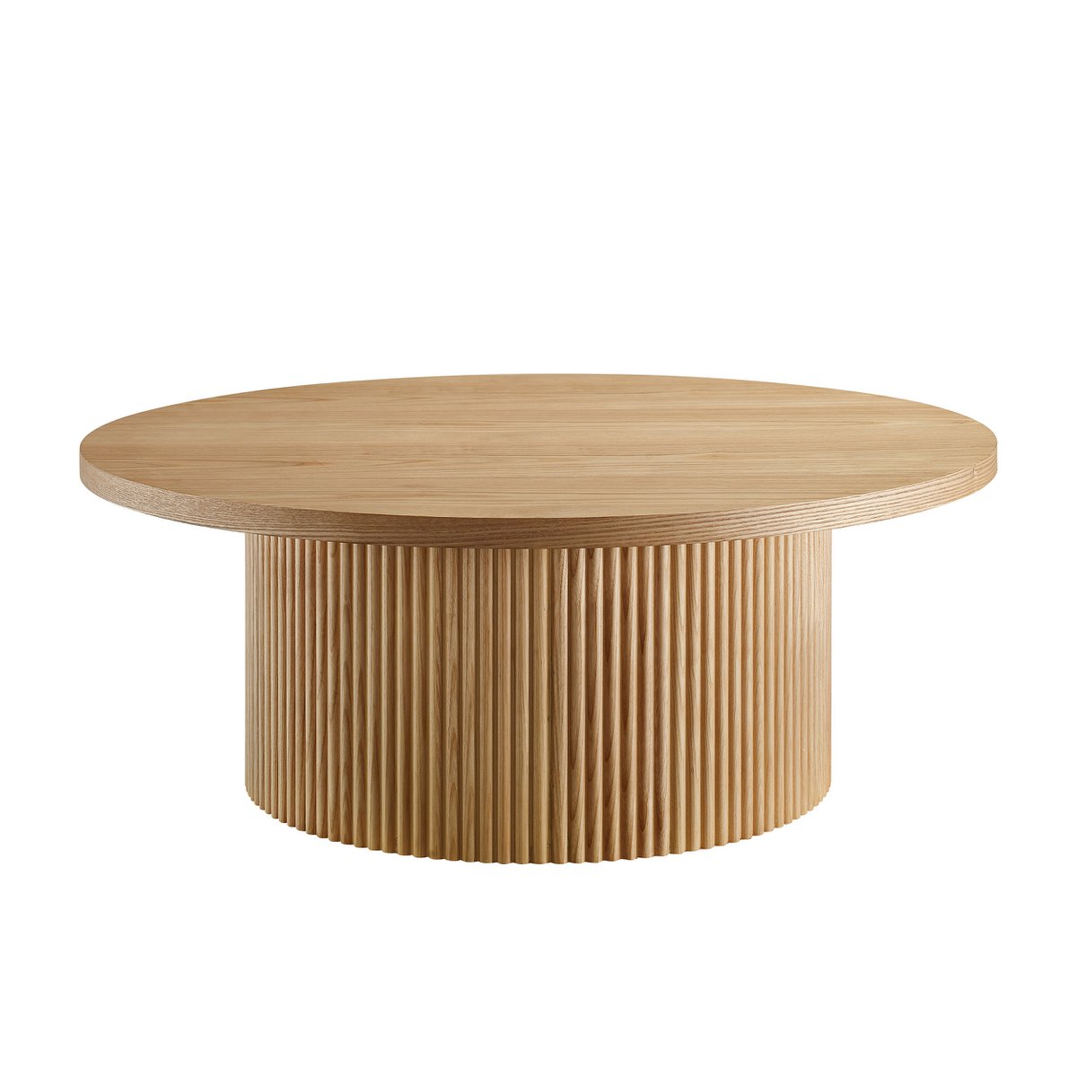 Salontafel Ø 85 cm ash fineer massief hout