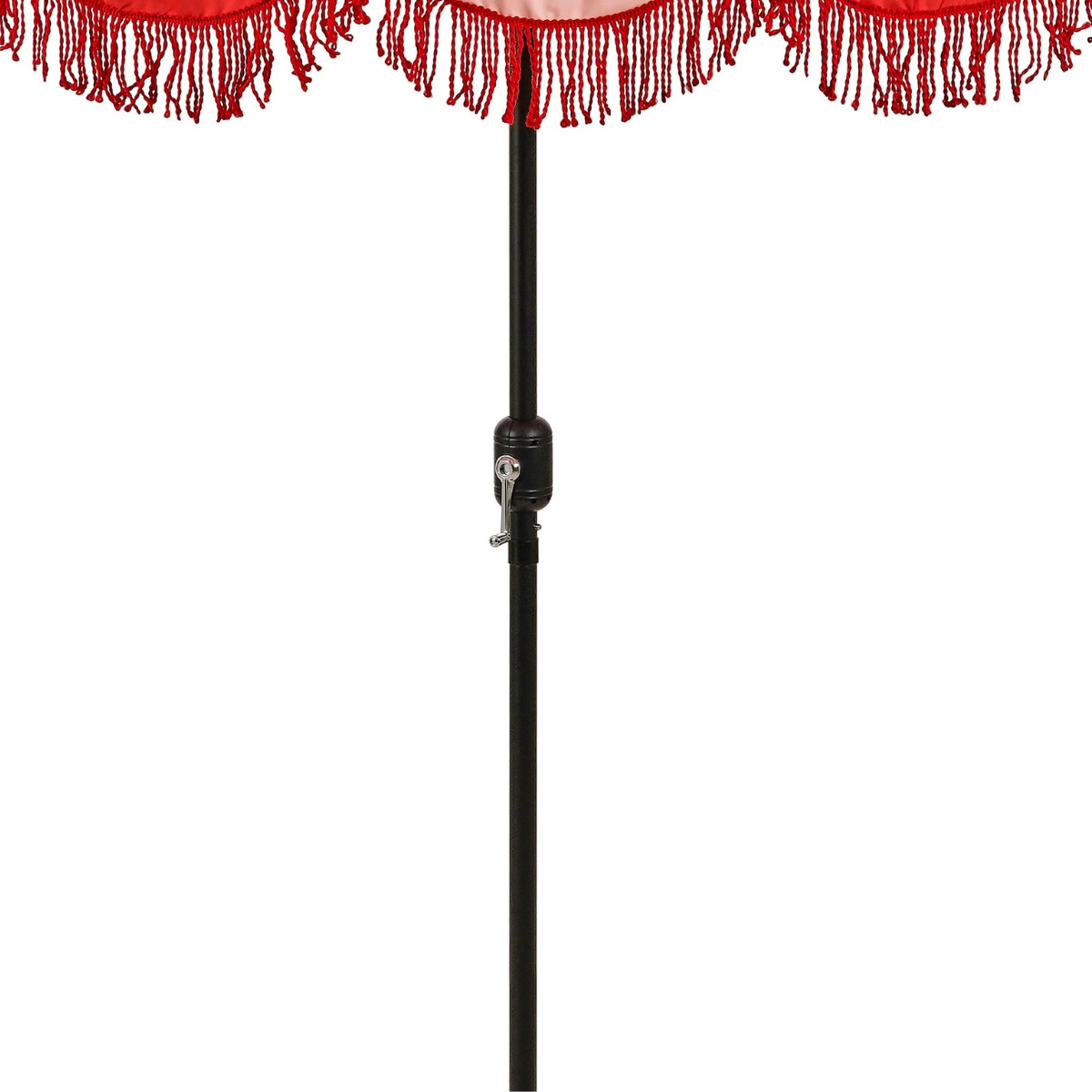 Parasol 235 cm rood met franjes