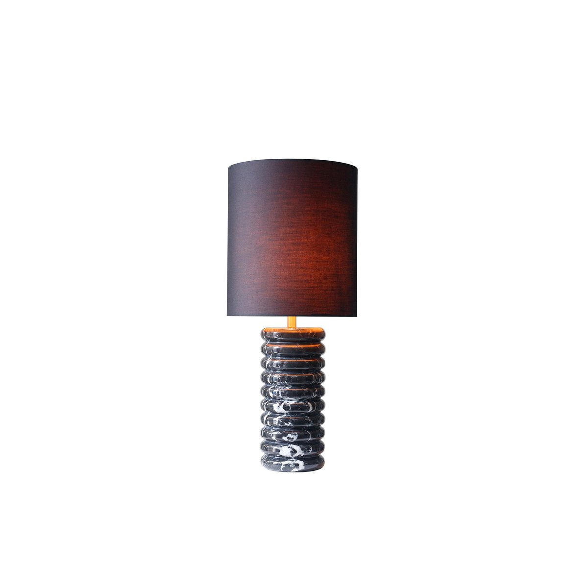 Table lamp marble/cotton black