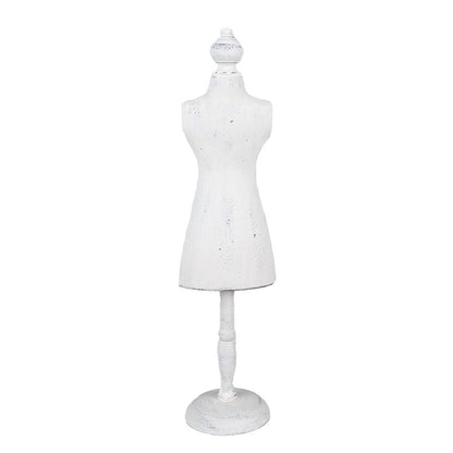 Jewellery Stand 13x11x51 cm White Wood Display Mannequin