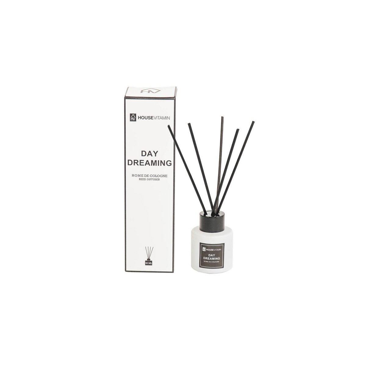 Reed Diffuser - Glass/Fiber - 50 ml - Day Dreaming - 6 x 20 cm