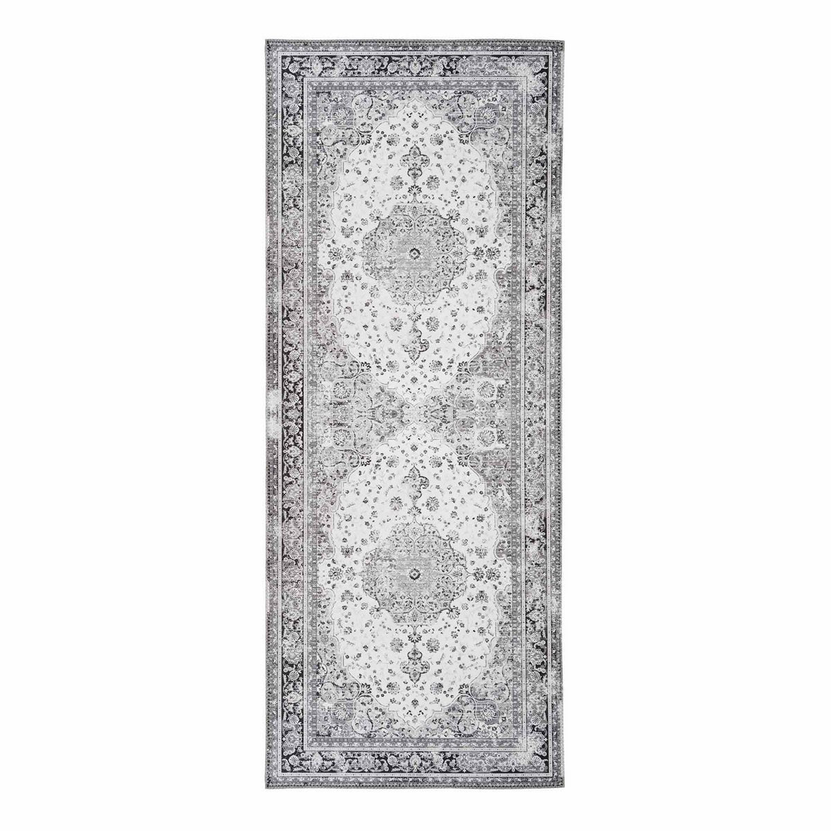 Havana Gangloper - Chenille Polyester, Zwart/Wit - 80x200 cm
