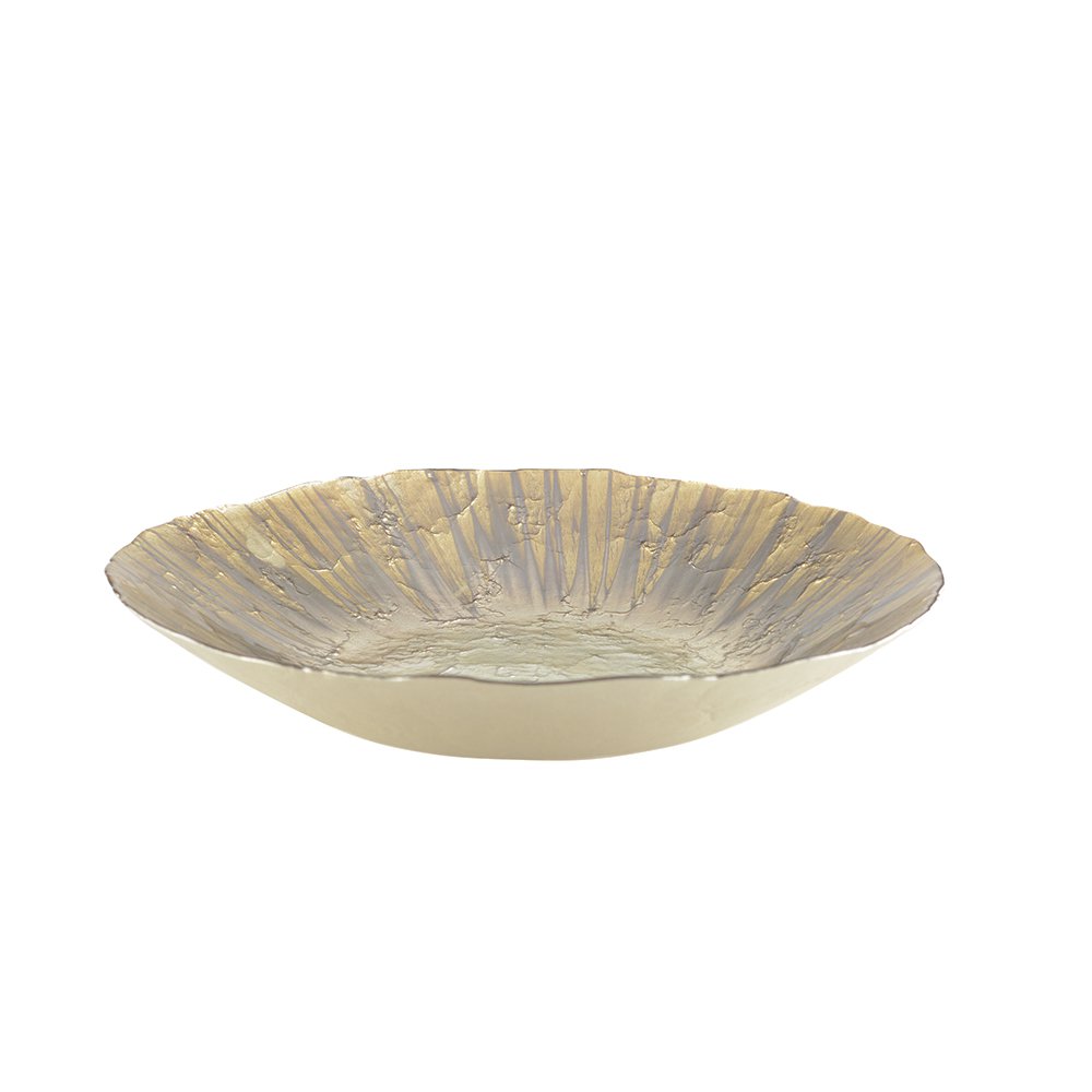 Decoratieve fruitschaal 40 cm goud