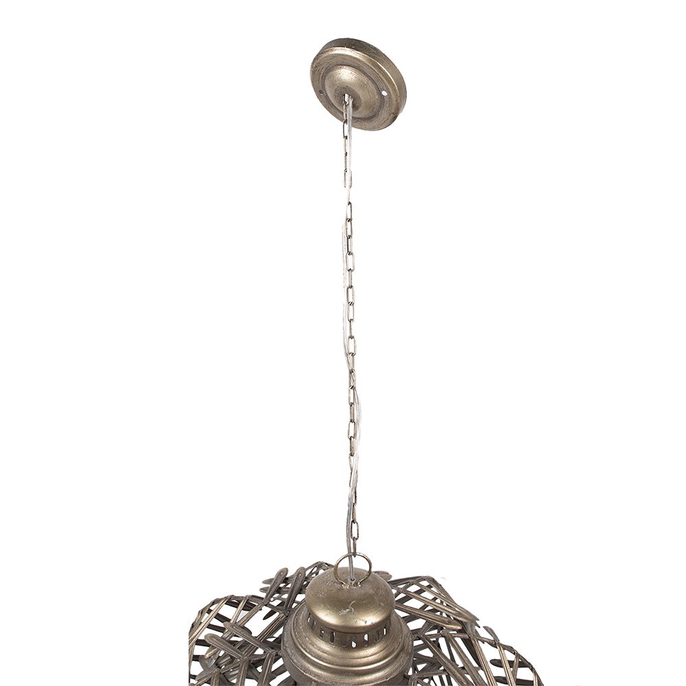 Hanglamp Ø 49x66 cm goudkleurig ijzer bladeren