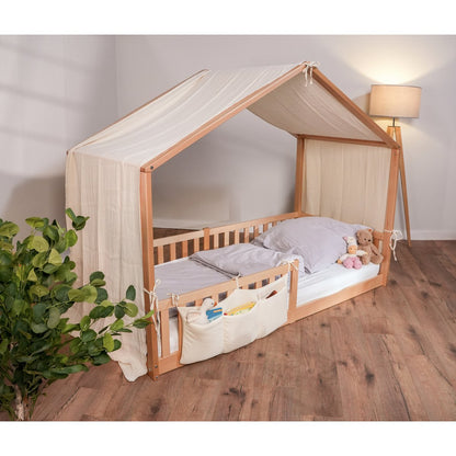 Luifel huisbed 90x200 cm crème katoen