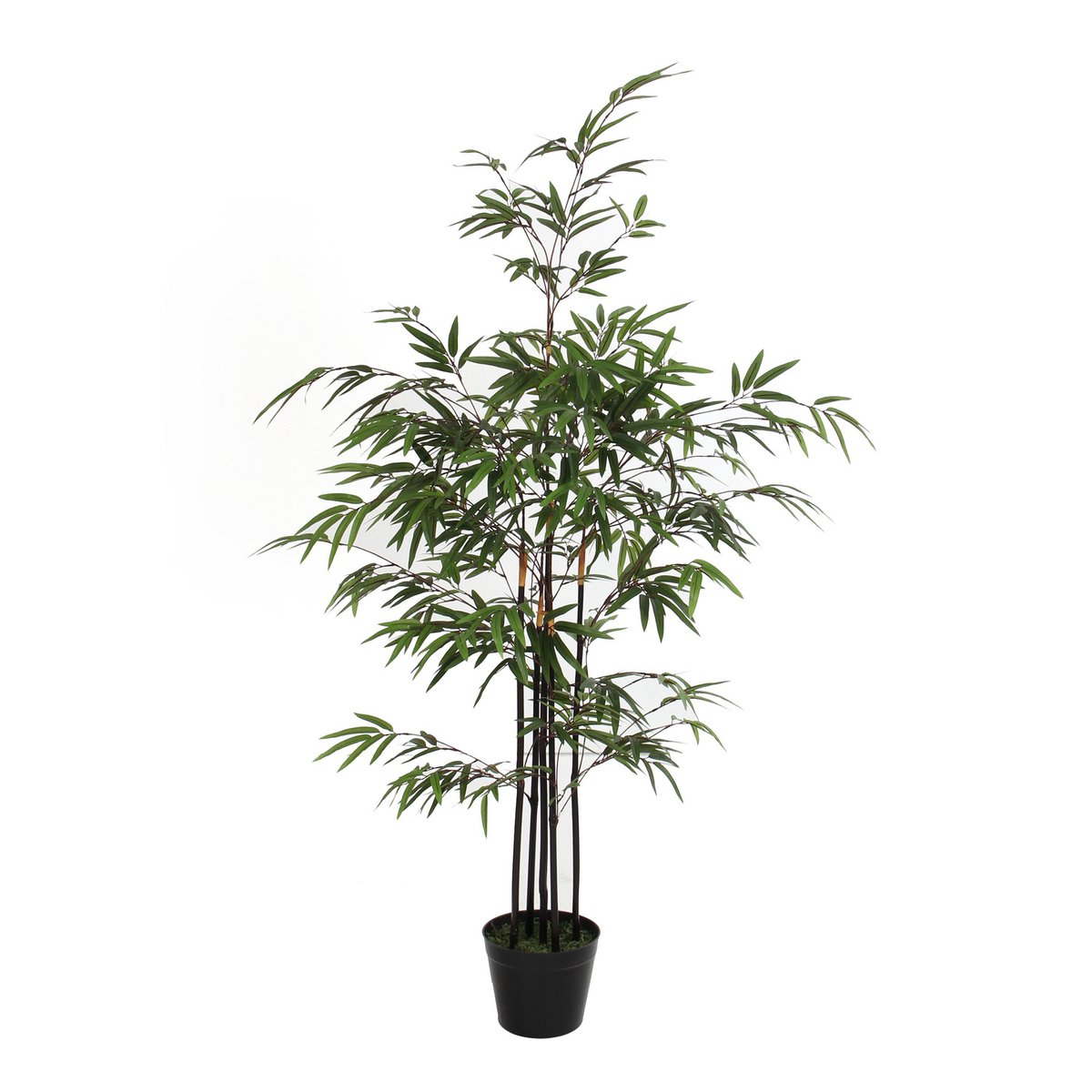 Kunstplant bamboe 120 cm groen polyester
