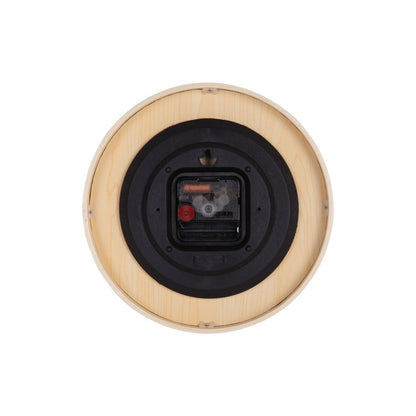 Wandklok 22 cm hout zwart