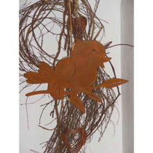 Hanging decoration bird Hansi | Rust-colored decorative garden figure