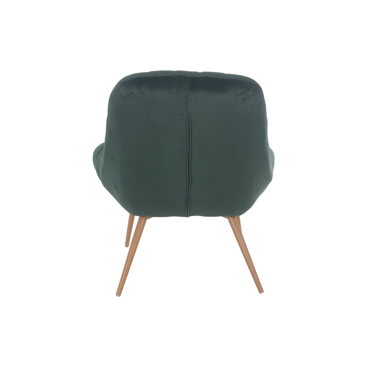 XXL armchair velvet green metal wood look