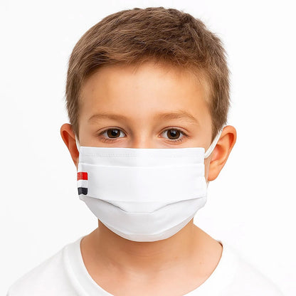 Kindermasker 0-6 jaar wit katoen perkal
