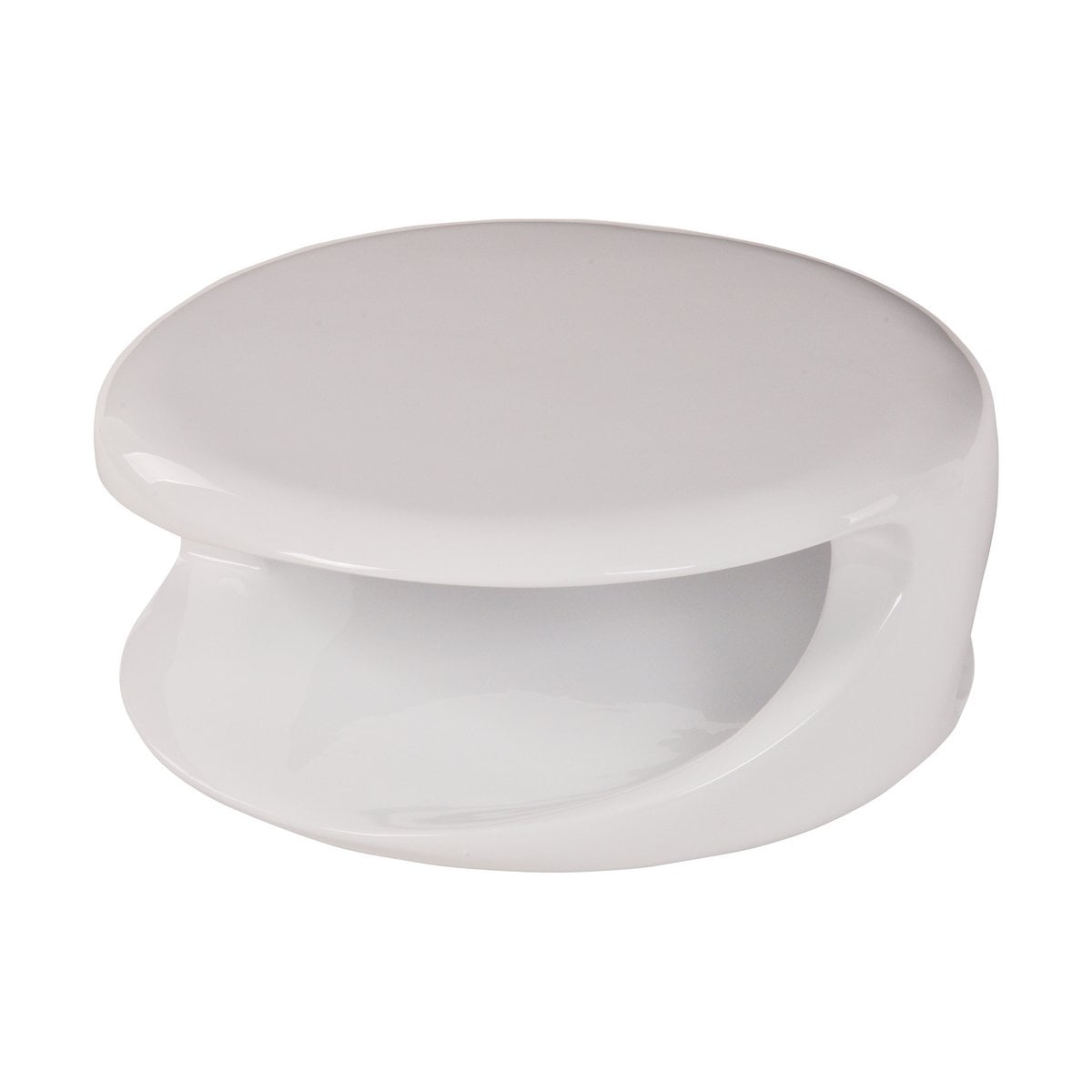 Salontafel rond 80x80x33 cm wit glasvezel