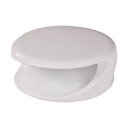 Salontafel rond 80x80x33 cm wit glasvezel