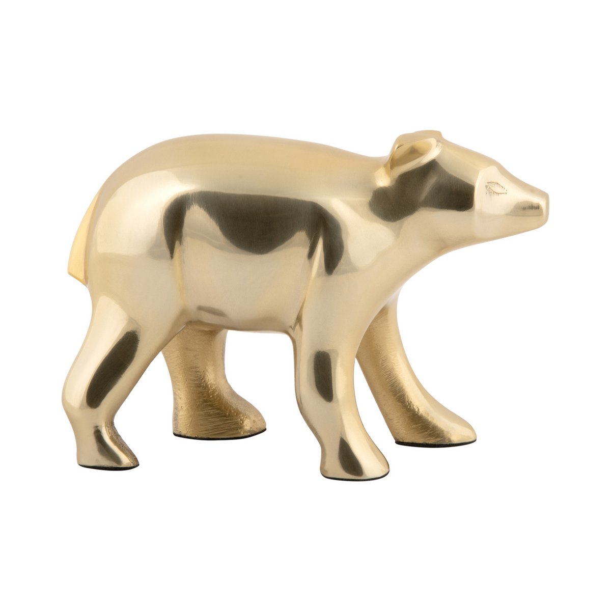Standbeeld beer goud aluminium 15x7x11 cm