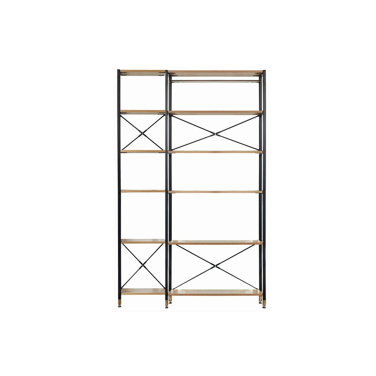 Wandrek set 210 cm metaal met lades