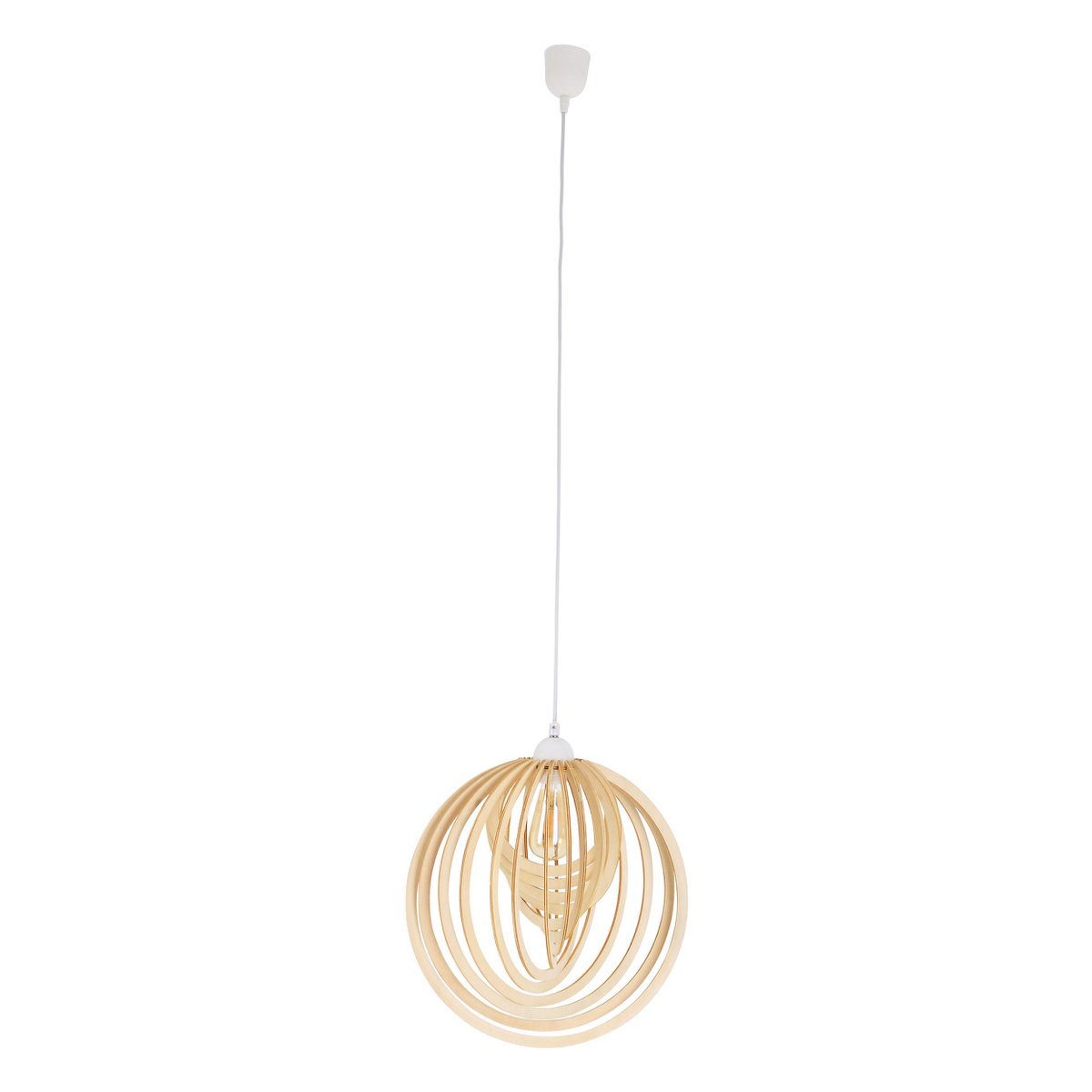 Armella Hanglamp 40 Cm Hout en Kunststof met E27 Voor Sfeer