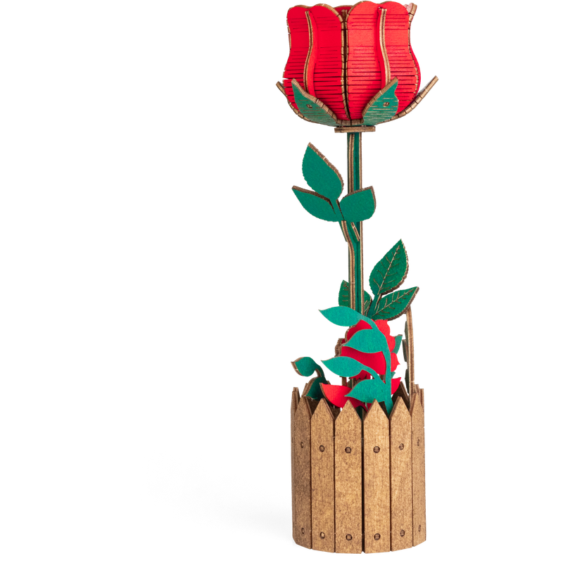 Houten bloem modelbouw roos 80 stukjes