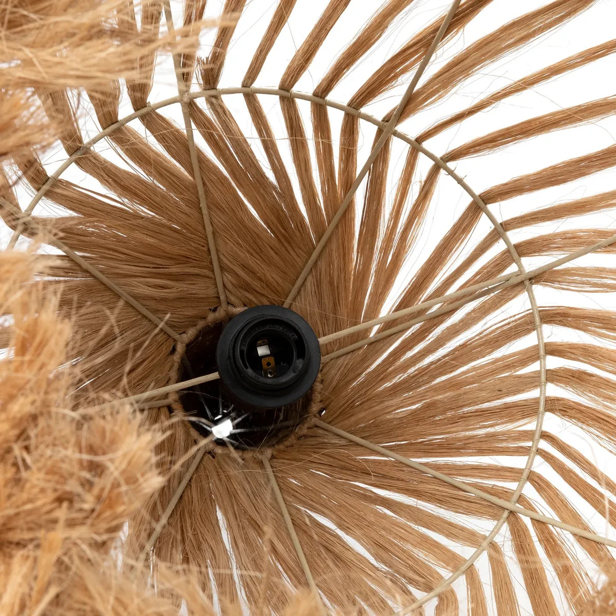 Hippie Tipi Pendant Natural L Abaca Grass Boho Interior