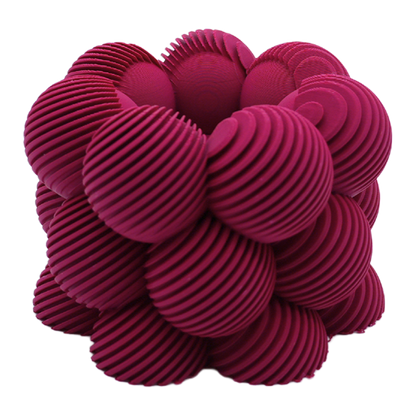 LED Tealight Holder Bubble Slanted Striped - 3D Printed - Sustainable PLA - Suitable for LED Tealights