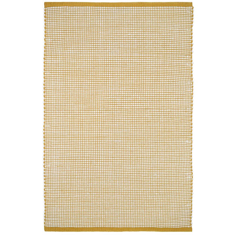 Vloerkleed wol 110x170 cm geel
