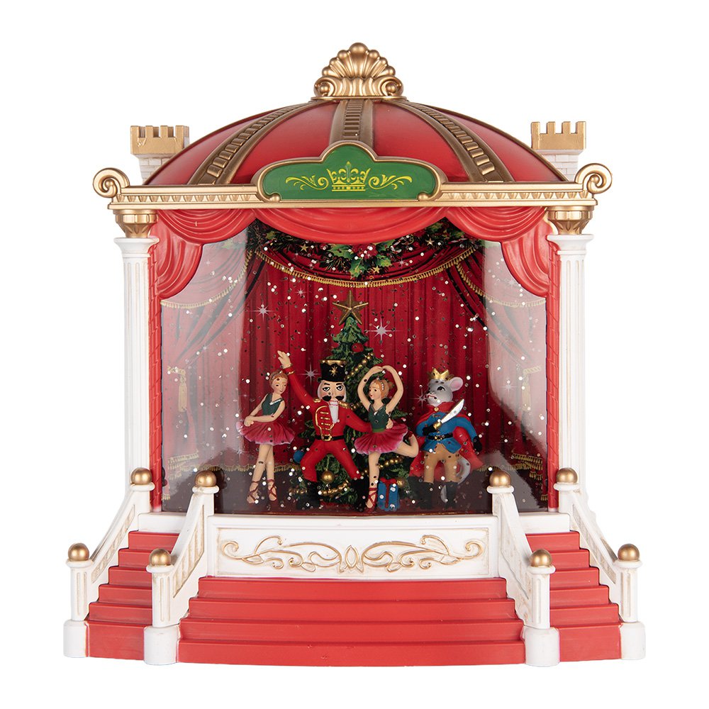 Kerstdecoratie muziek LED 22x11x23 cm rood kunststof