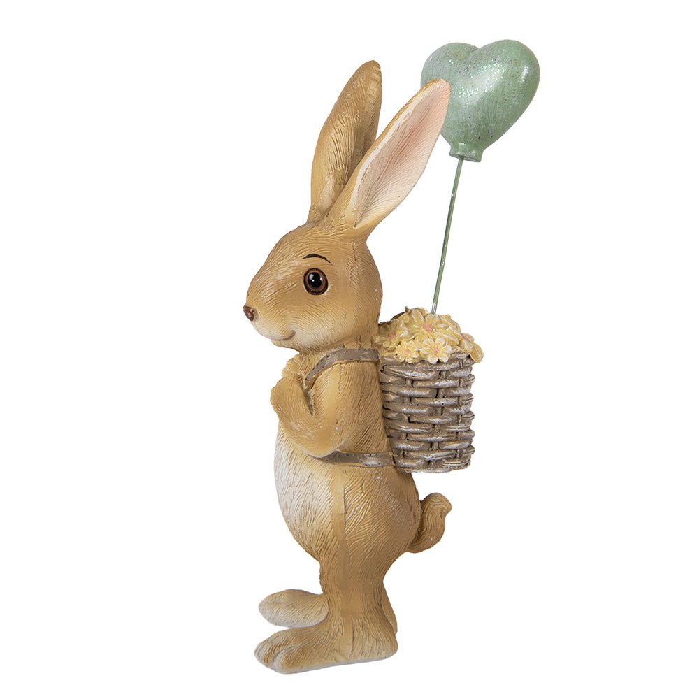 Decorative Figure Rabbit 7x5x17 cm Brown Plastic