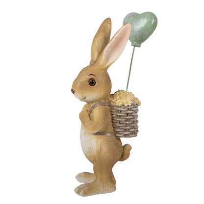 Decorative Figure Rabbit 7x5x17 cm Brown Plastic