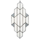 Glaspaneel Tiffany 23x50 cm wit grijs