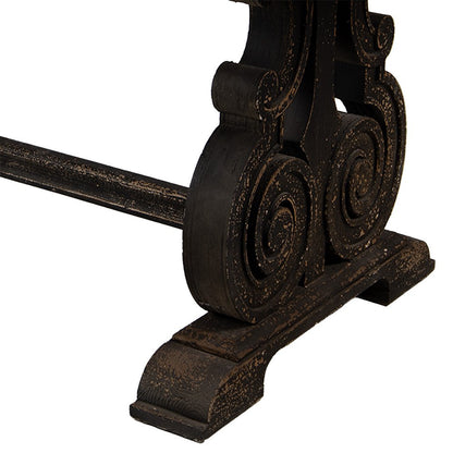 Eettafel Bruin Zwart, Hout 180x90x78 cm