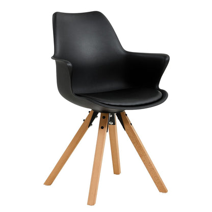 Fauteuil set van 2 kunststof zwart