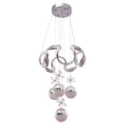 Clove Chrome 50 cm Pendant Lamp with Flower Elements