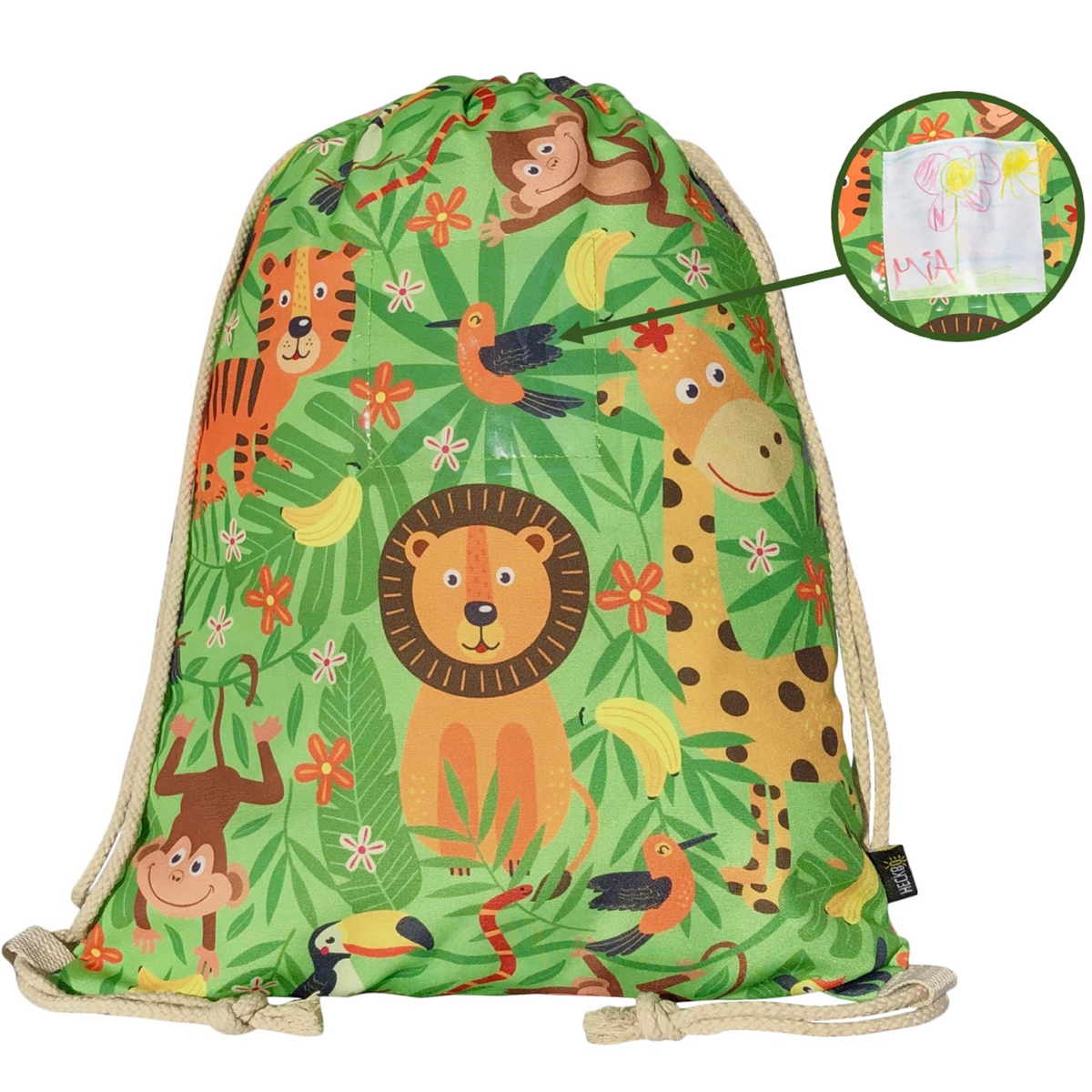 Gymnastics Jungle Rugzak Voor Kinderen Transparant Voorvak