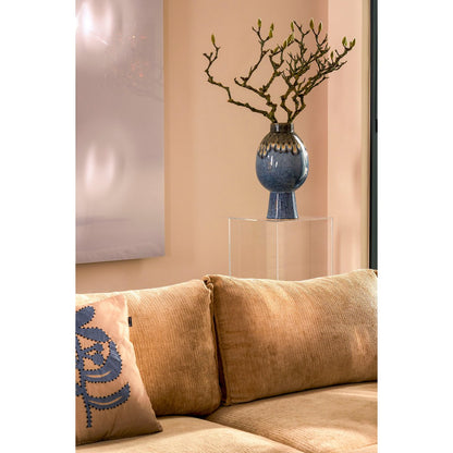 Vaas keramiek blauw druipeffect H38 x Ø22 cm