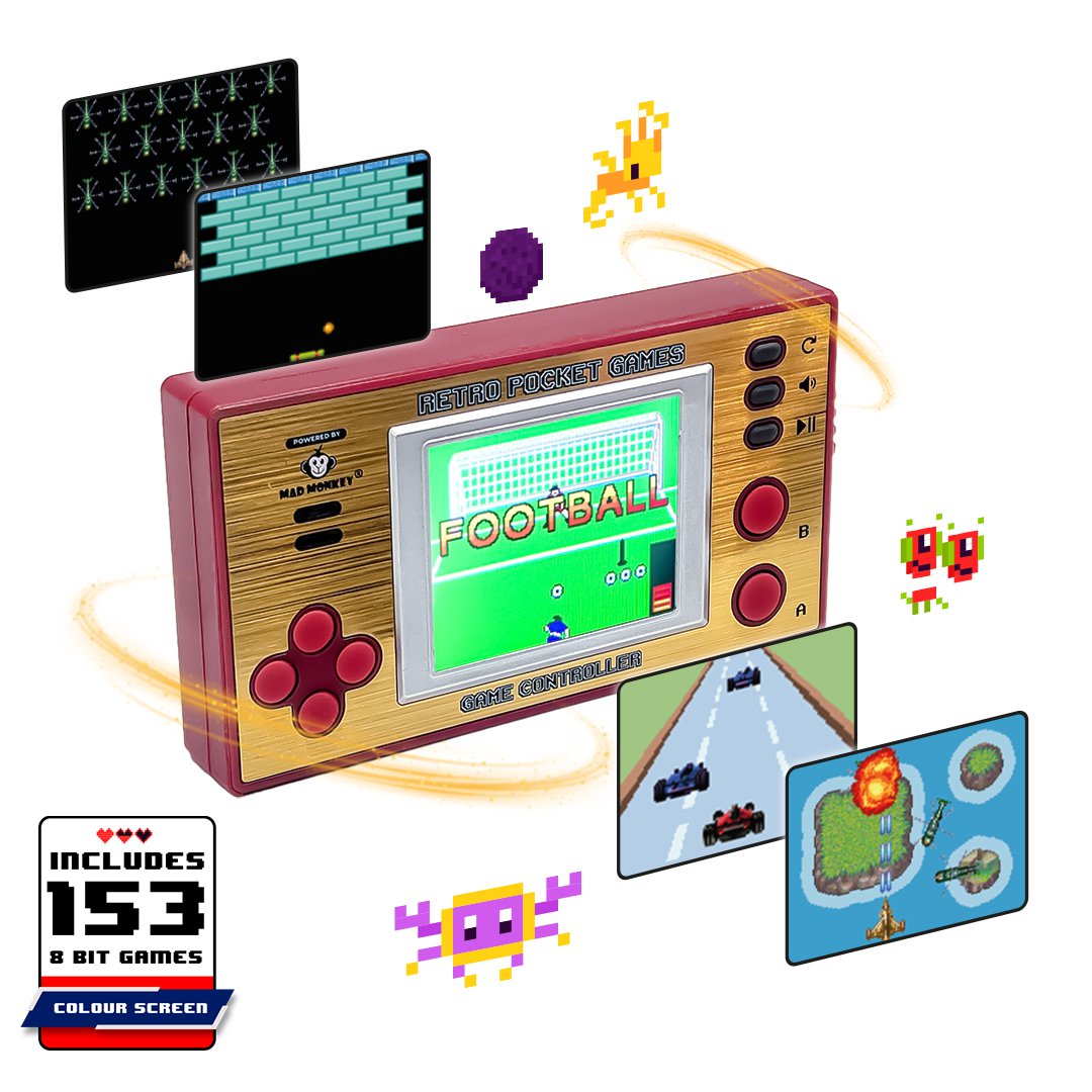 Mad Monkey - Retro Arcade Games - incl. 153x 8-Bit Games