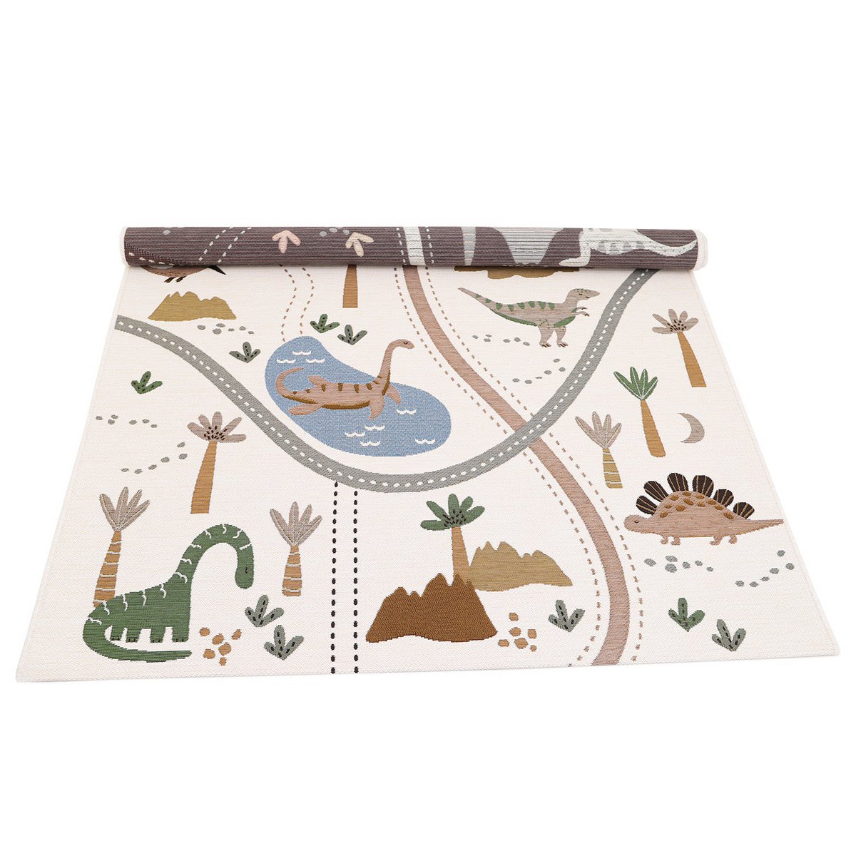 Speelmat kinderen 123x180 cm polyester dino