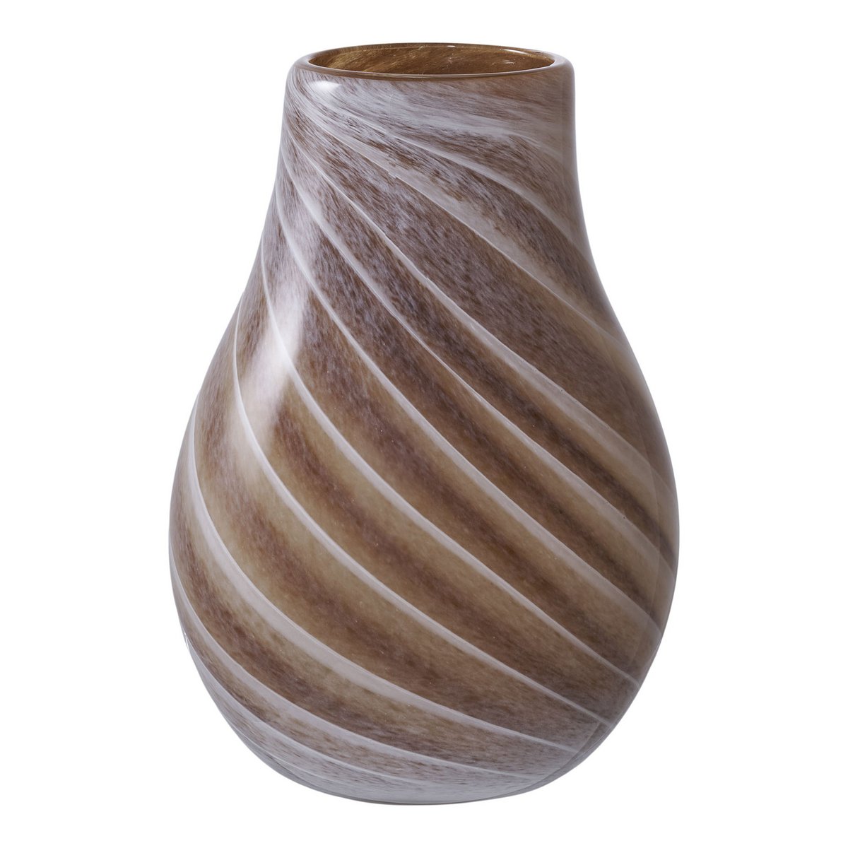 Vaas glas keramiek bruin Ø16x23 cm