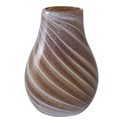 Vaas glas keramiek bruin Ø16x23 cm