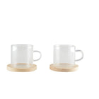 Teacups with bamboo sub-stasis - lot of 2