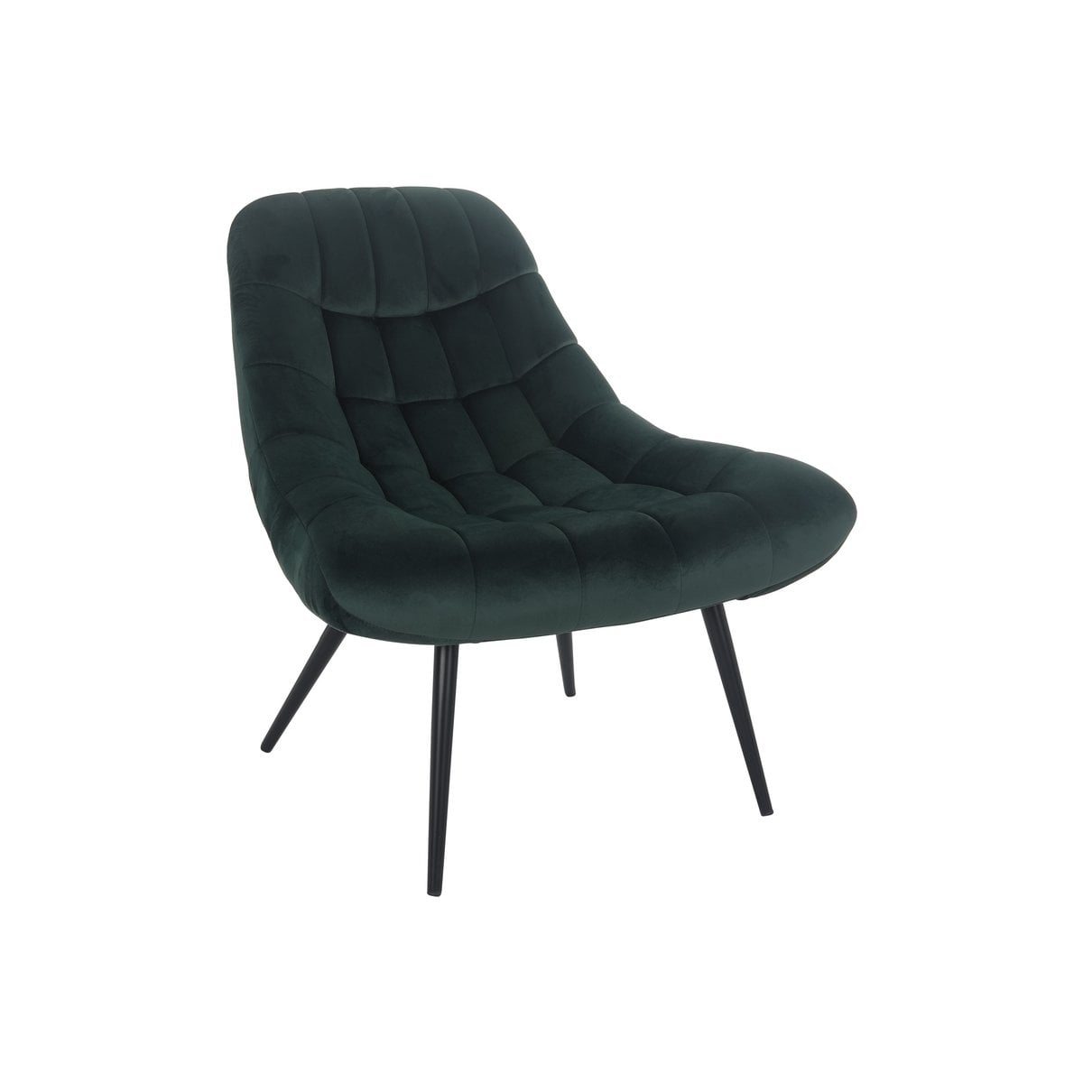 Fauteuil groen fluweel XXL 76x85.6x85.6 cm