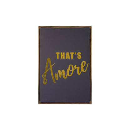 Muurkunst That's Amore 40x60 cm zwart goudfolie