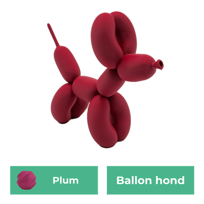Ballon hond beeldje 20 cm zwart