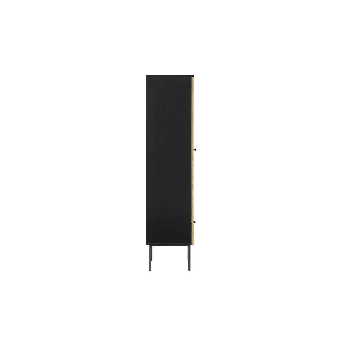 Vitrinekast 40x43x179 cm eikenfineer zwart