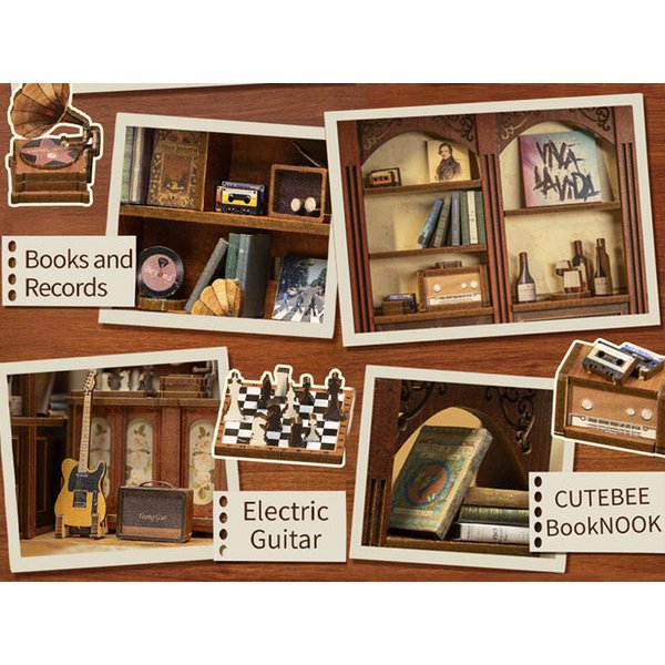 Booknook 18x11x23 cm hout