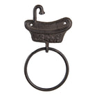 Handdoekhouder badkuip 12x2x22 cm bruin metaal
